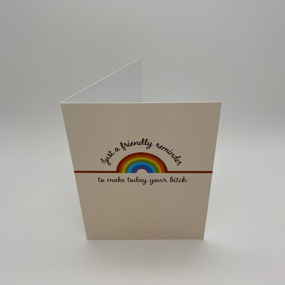 ☘️5 for $40☘️ 4 Pack of Friendly Reminder Greeting Cards Supportive & Snarky - Picture 4 of 6
